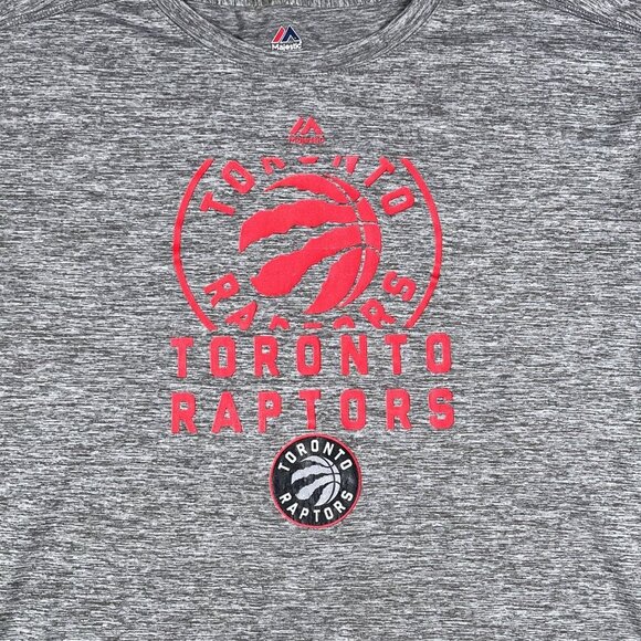 Majestic Toronto Raptors Coolbase Grey Long Sleeve T-Shirt Size XL - Picture 4 of 4